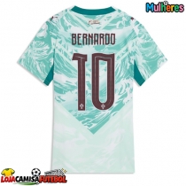 Camisa de Futebol Portugal Bernardo Silva #10 Equipamento Secundário Mulheres Mundo 2026 Manga Curta